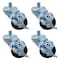 Bk Resources 3-inch Threaded Stem Casters, Hard Rubber Wheels, Brake, 300lb Cap, Grease/Water Resistant, 4PK 3SBR-6ST-HR-PS4 - alternate 1